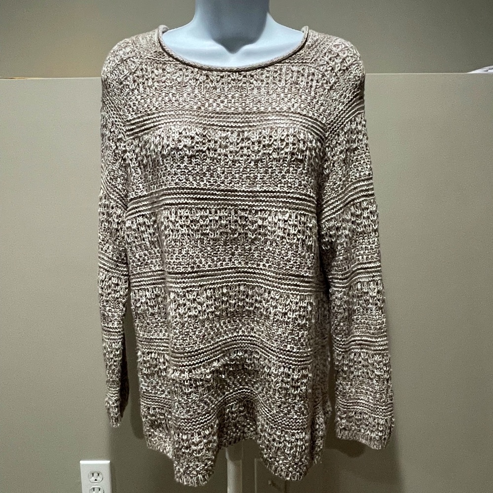 OLD NAVY marled tan sweater Sz L